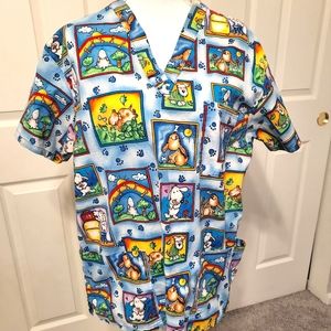 EUC-Peaches-Doggie Scrub Top